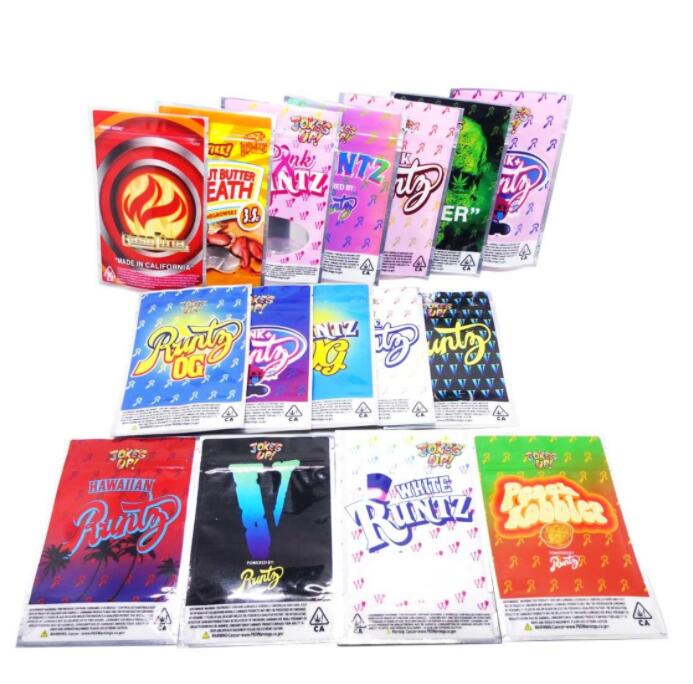

2020 Runtz Jokes Up Mylar 3.5g Packaging 8th Zour Ether Gas House Balla Berries Thkax Synergy Slymer Hawaiian Runtz Bags dfhd