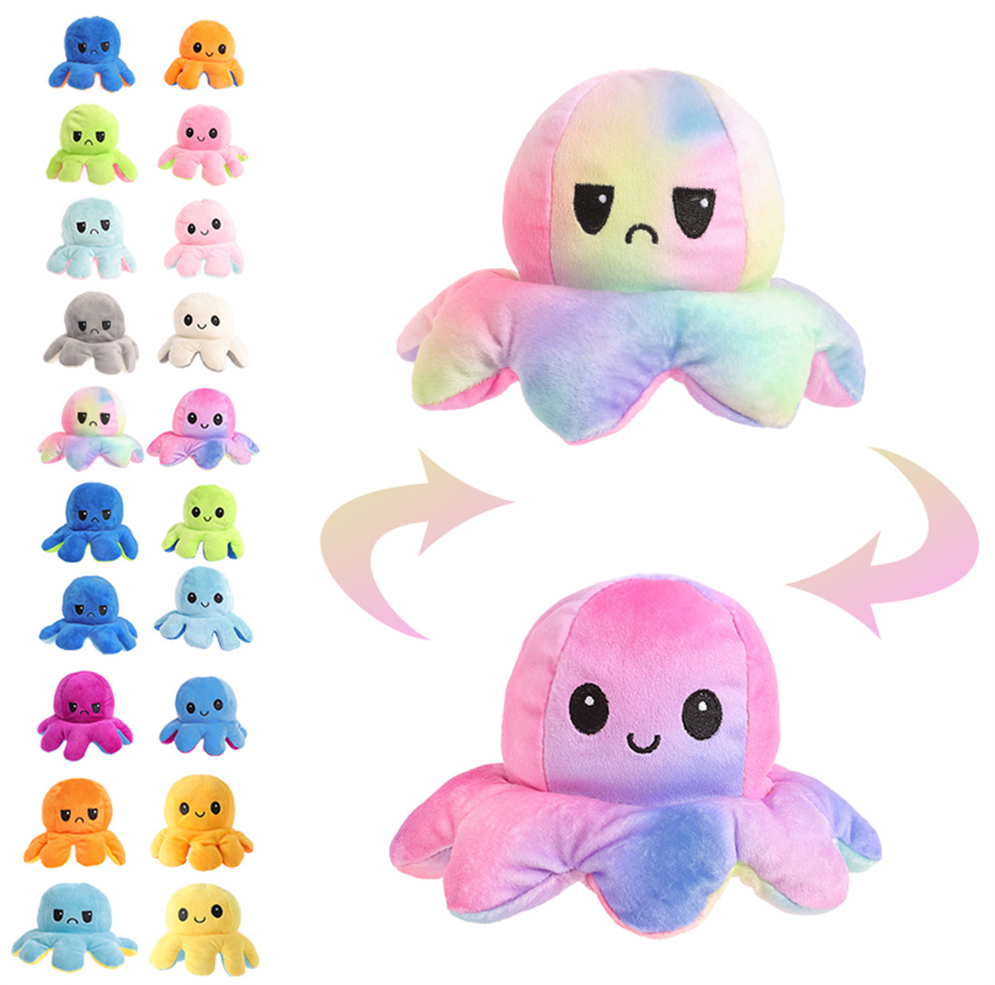 

DHL Cute Flip Octous Toy Reverse Kids Pulpo Toys Octous Supplies Christmas Santas Cuddly Toys Birthday Gifts Emotion Ornaments party GIfts