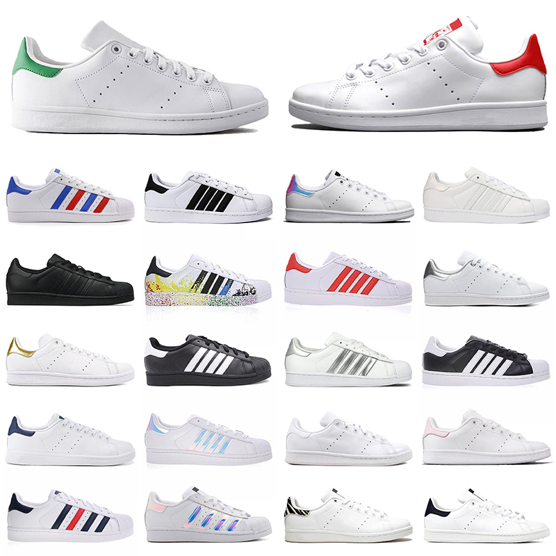 

classic men women casual tennis stan smith running shoes designer navy blue red oreo silver white trainers laser green sneakers triple black platform eur 36-45, A6 36-45 white