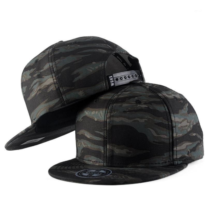 

Camouflage Hop Hat Cap Men Flat Brim Male 2 Colors Ball Caps, W54