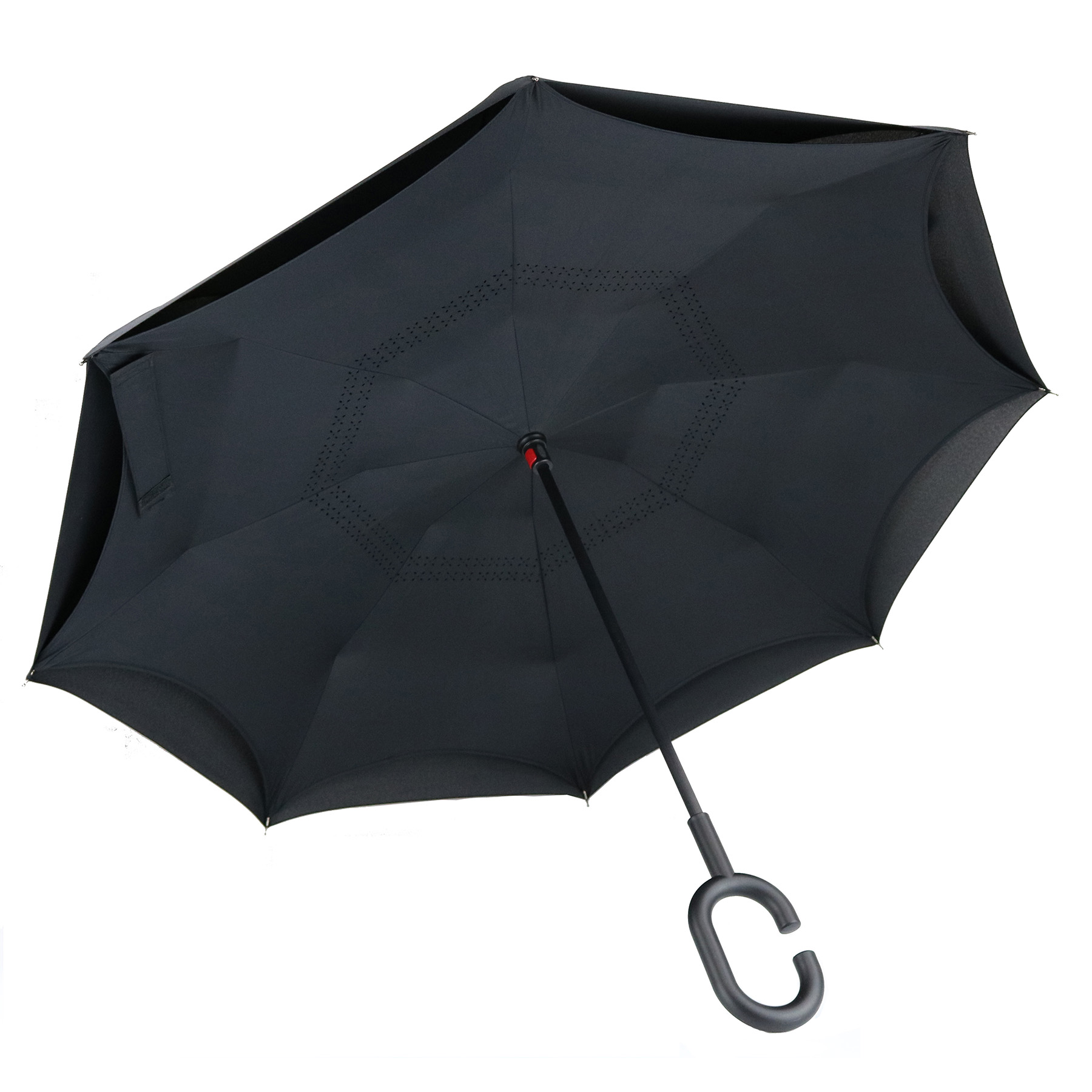 

Anti-rebound Double Layer Inverted Umbrella with C-Shaped Handle, Blue