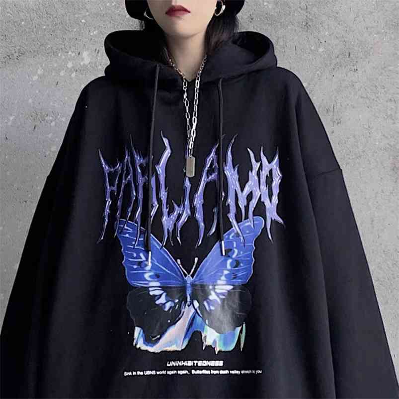 

Street ladies pullover hoodie oversized Harajuku style hooded plus size winter couple sweatshirt ladies streetwe 210721