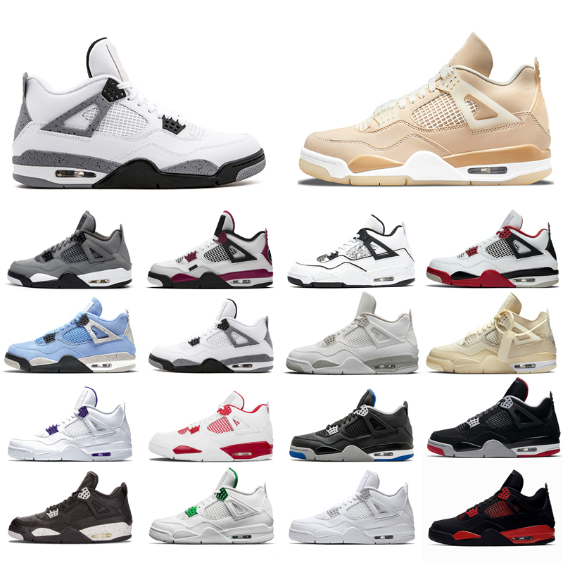 

2021 new basketball shoes 4s man White Oreo Cement University Red Blue Travis Sail Thunder Olivia Kim Black Cat Taupe Haze Pine Green Pure Money Neon Grey fashion, Diy