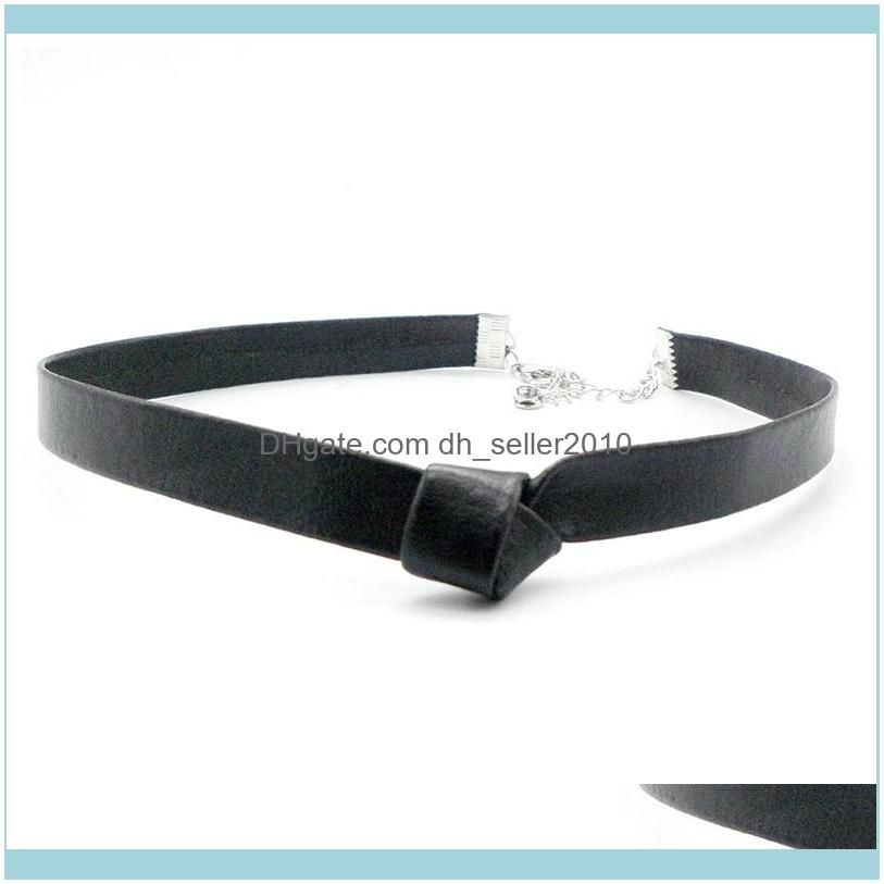 

& Pendants Jewelrysimple Black Punk Choker Necklace For Women Gothic Leather Chokers Necklaces Party Statement Collar Jewelry Drop Delivery