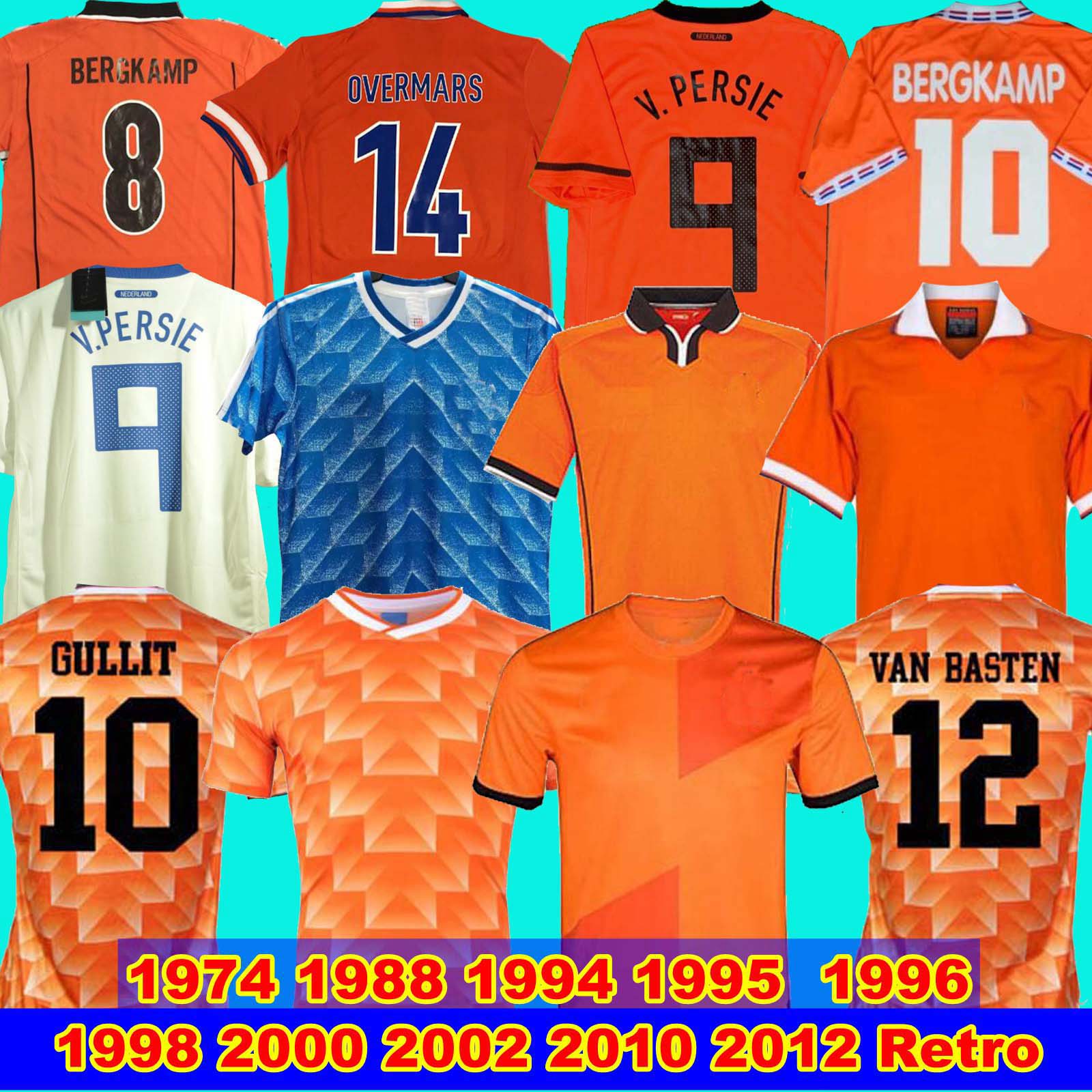 

1978 Retro 1988 Netherlands Soccer Jersey 2012 Van Basten 2000 2002 1998 1994 Holland 2010 football shirts BERGKAMP 1996 Gullit Sneijder DAVIDS Rijkaard Cruyff, 1995 away