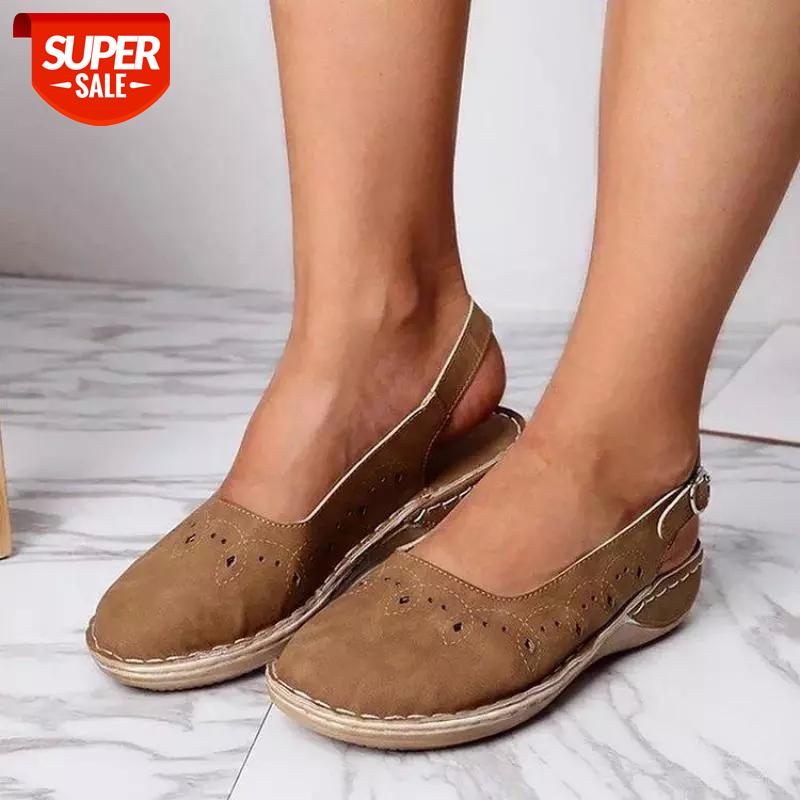 

Women's Summer Sandals Buckle Shoes Ladies Solid Hollow Out Platform Female Casual Comfortable Buckle Strap Sapatos Mulher #u046, Black