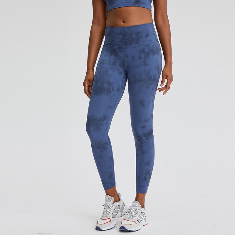 

Yoga Outfit NWT Four-ways Stretch Leggings Back Waist Tie Dye Buttery-soft Naked-feel Squat Proof Tummy Control Workout Pant