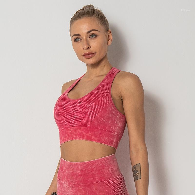 

Plus Size Fashion Sports Seamless Bra High-intensity Running Vest Top Pure Color Comfortable Breathable Women' Camisoles & Tanks, Blue