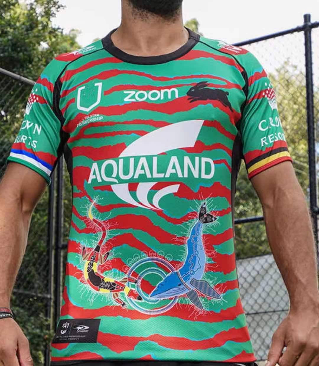 

NRL Rabbitohs Indigenous jersey 2021 2022 Australia rugby Jerseys home away t-shirt Retro polo shirt Rugby jerseys shorts International League jersey  5xl, 2021 shorts