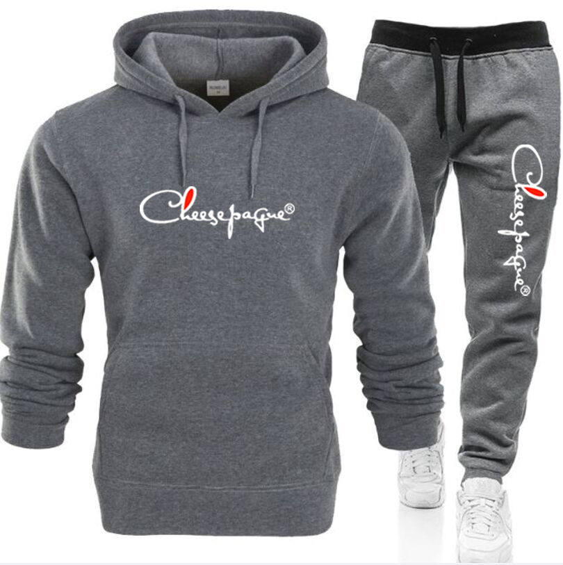 

Sets Tracksuit Men Autumn Winter Hooded Sweatshirt Drawstring Outfit Sportswear 2022 Male Suit Pullover Two Piece Set Casual S-XXXL