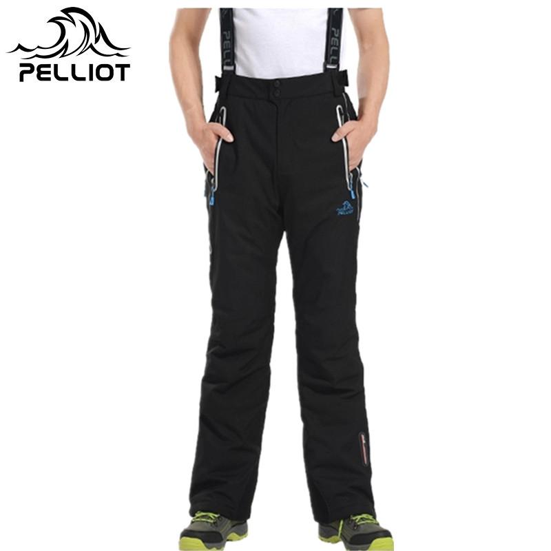 

Skiing Pants PELLIOT Winter Ski Men Outdoor Snowboard Waterproof Windproof Trousers Mountain Pant Black, B1f6502