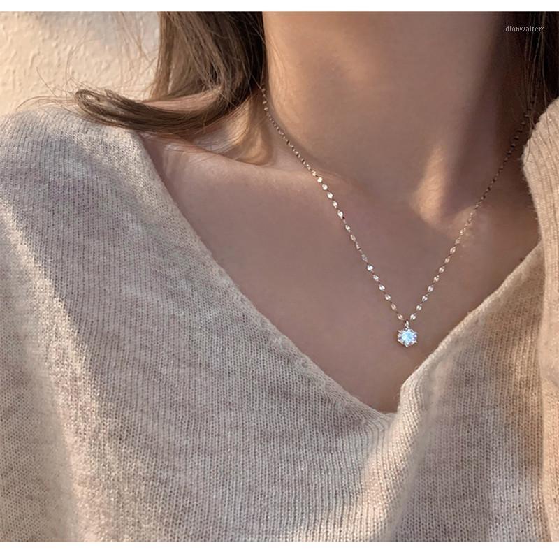 

KiK Trendy Jewelry Zircon Pendant Necklaces Single Layer Chain Necklace For Women Engagement Fine Gift Chains
