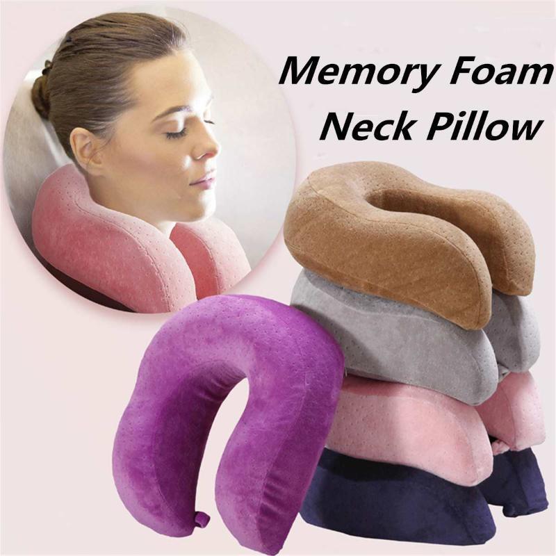 

Pillow U-Shape Travel Soft Slow Rebound Neck Solid Cervical Healthcare Bedding Car Massage
