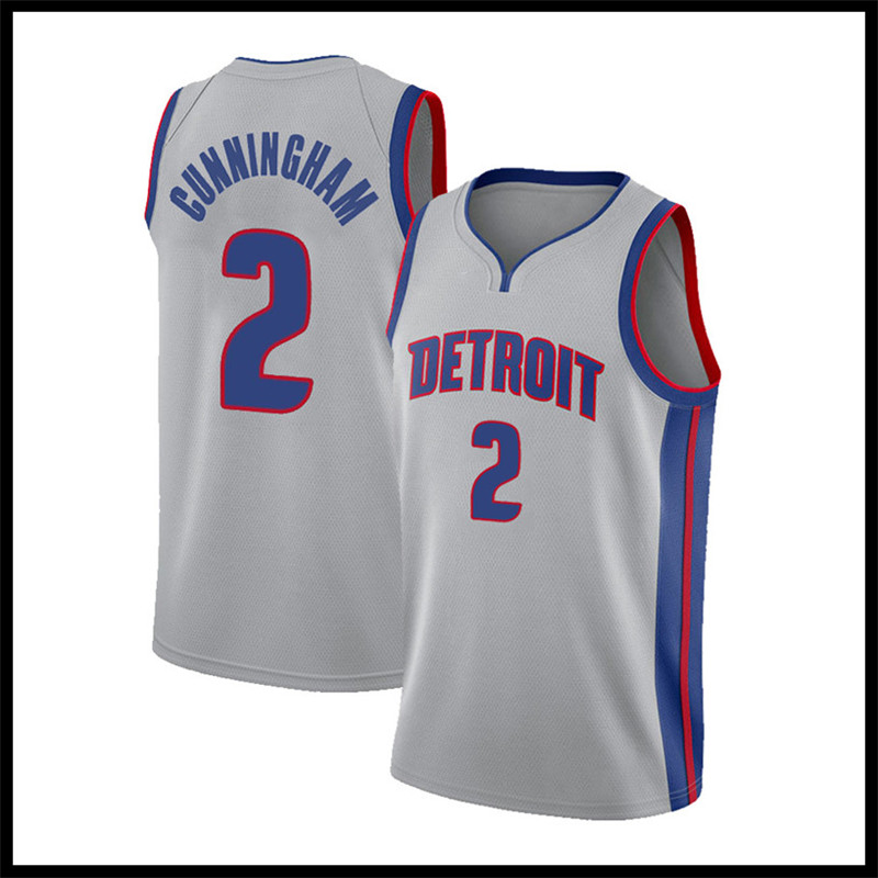 

Cade 2 Cunningham Jersey DetroitPistonsBasketball Jerseys Grant 33 Hill Derrick 25 Rose Isiah 11 Thomas Dennis10 Rodman S-XXL, Black;red