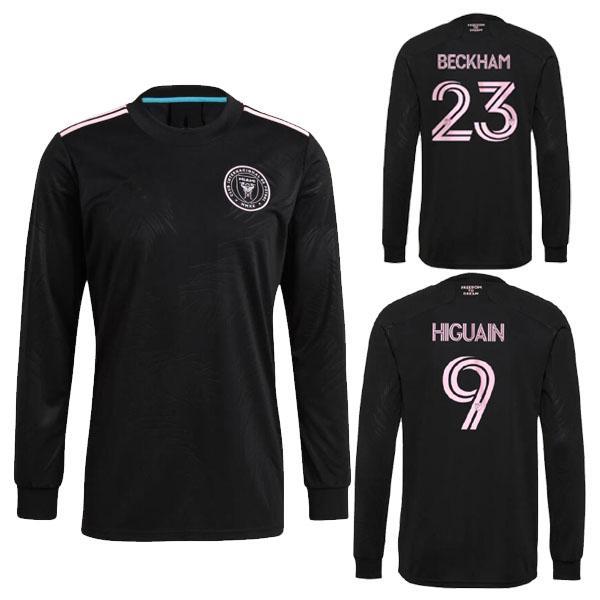 

2021 Inter Long sleeve Miami away soccer Jerseys home BECKHAM HIGUAIN 9 MATUIDI PIZARRO 10 BLACK 21 22 JERSEY SHIRT LS