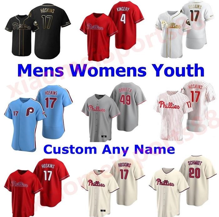 

Custom Philadelphia 2020 Phillies Jersey 3 Bryce Harpe 17 Rhys Hoskins 10 JT Realmuto Men Women Youth any name any number jersey stitched, As shown in illustration