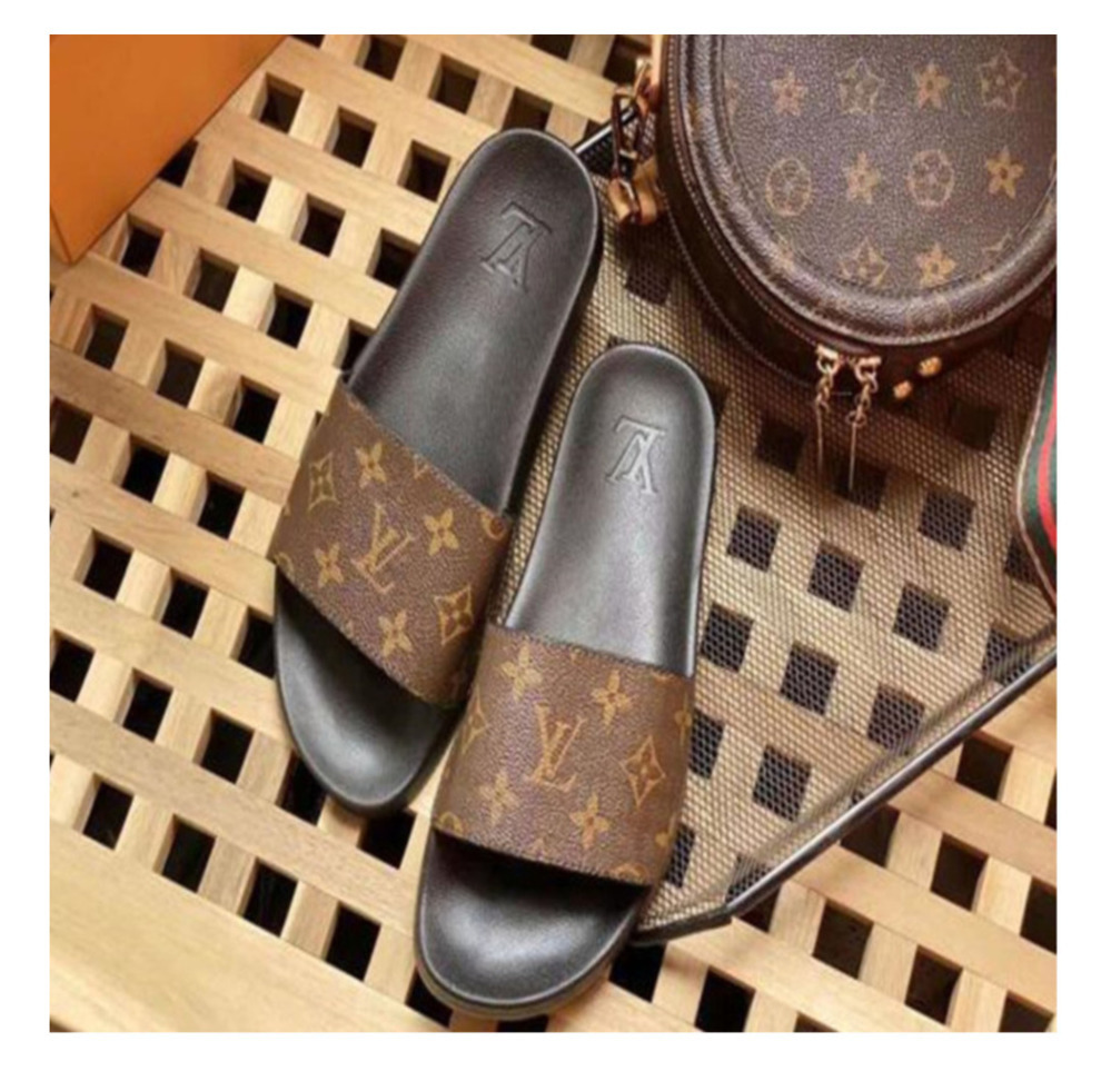 

Men Women Sandals Shoes Summer Fashion Flat Sandals Slipper Flip Flop qw71 LV LOUIS VV VITTON new YSL women, Black