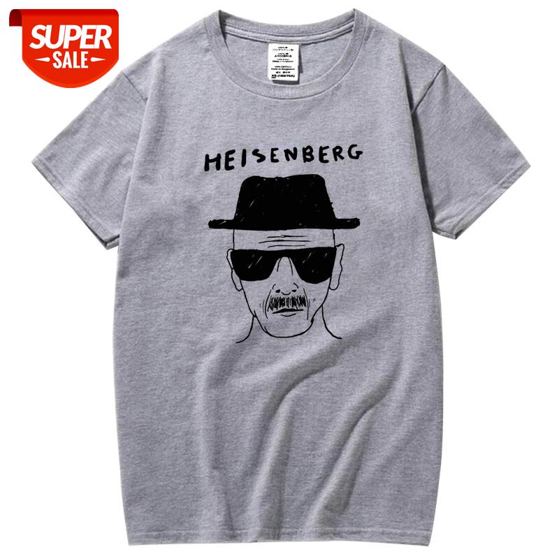 

XIN YI Men's High quality short sleeve 100% cotton men t shirt heisenberg print o-neck cool men t-shirt tee shirts male tee #6y4i, White;black