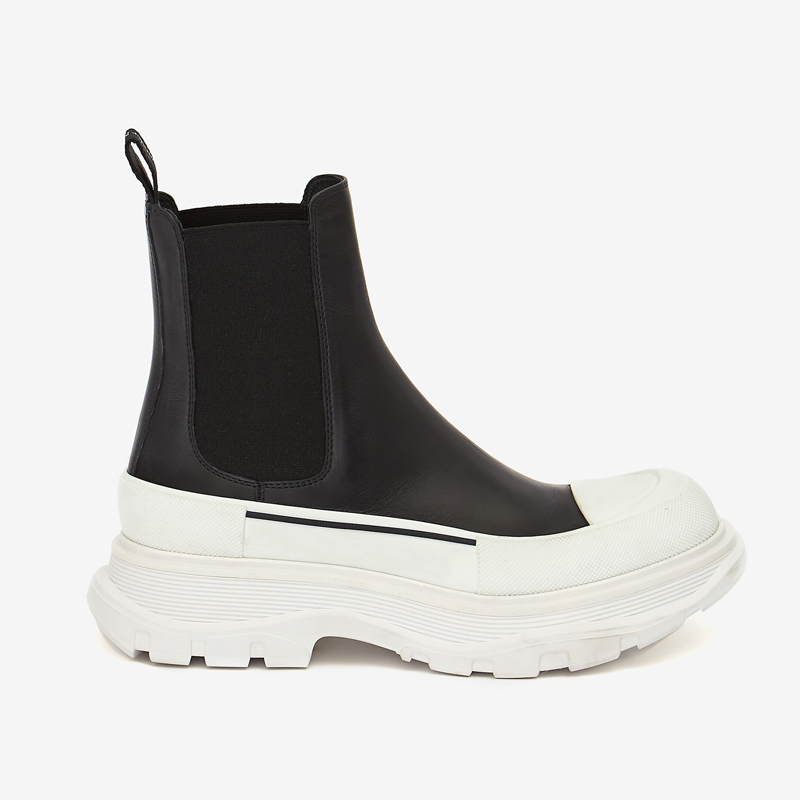 

Classic women's designer boots thick soled elevated Chelsea Knight boots winter men's sports leisure famous brand shoelace box, Black