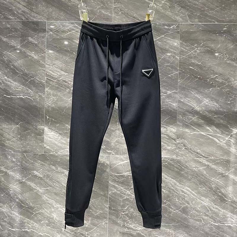 

21ss France Mens designer pants fashion Italy pant letter triangle men women casual cotton Baseball pants black 05