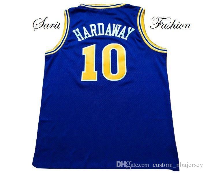

Cheap custom Tim Hardaway Retro Basketball Jersey #10 Blue Stitched Customize any name number MEN WOMEN YOUTH JERSEY XS-5XL, Black;blue