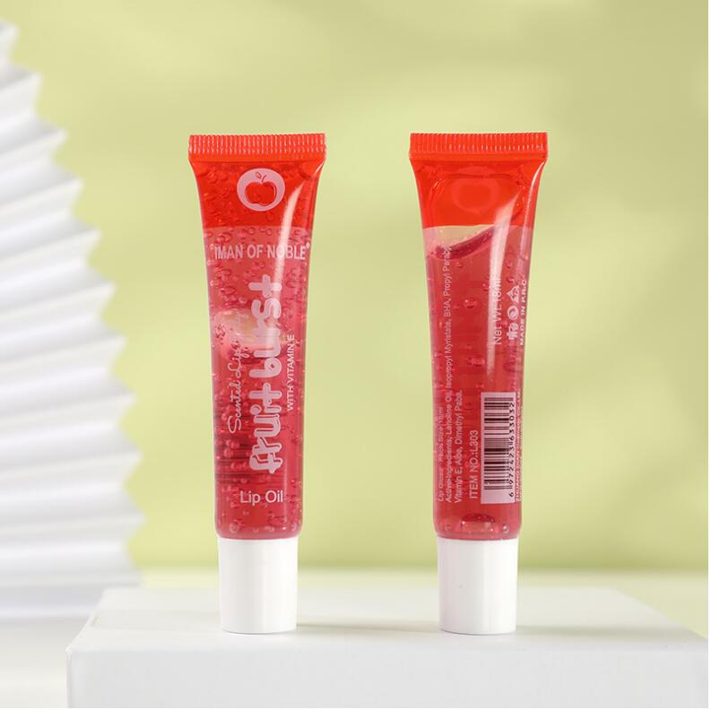 

IMAN OF NOBLE Fruit Burst Lip Oil Scented Lipgloss Plumping Lips gloss Scented Jelly Lips Gloss Moisturizer Shiny Vitamin E Mineral Oil, Customize