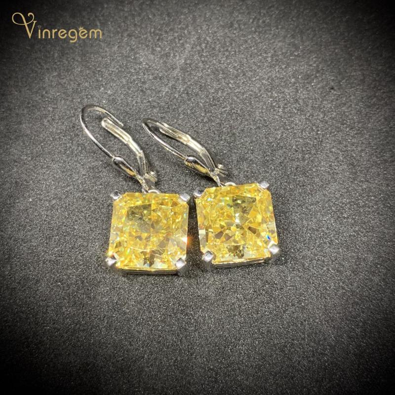 

Dangle & Chandelier Vinregem Vintage 100% 925 Sterling Silver Created Moissanite Diamonds Wedding Party Drop Earrings Fine Jewelry Wholesale