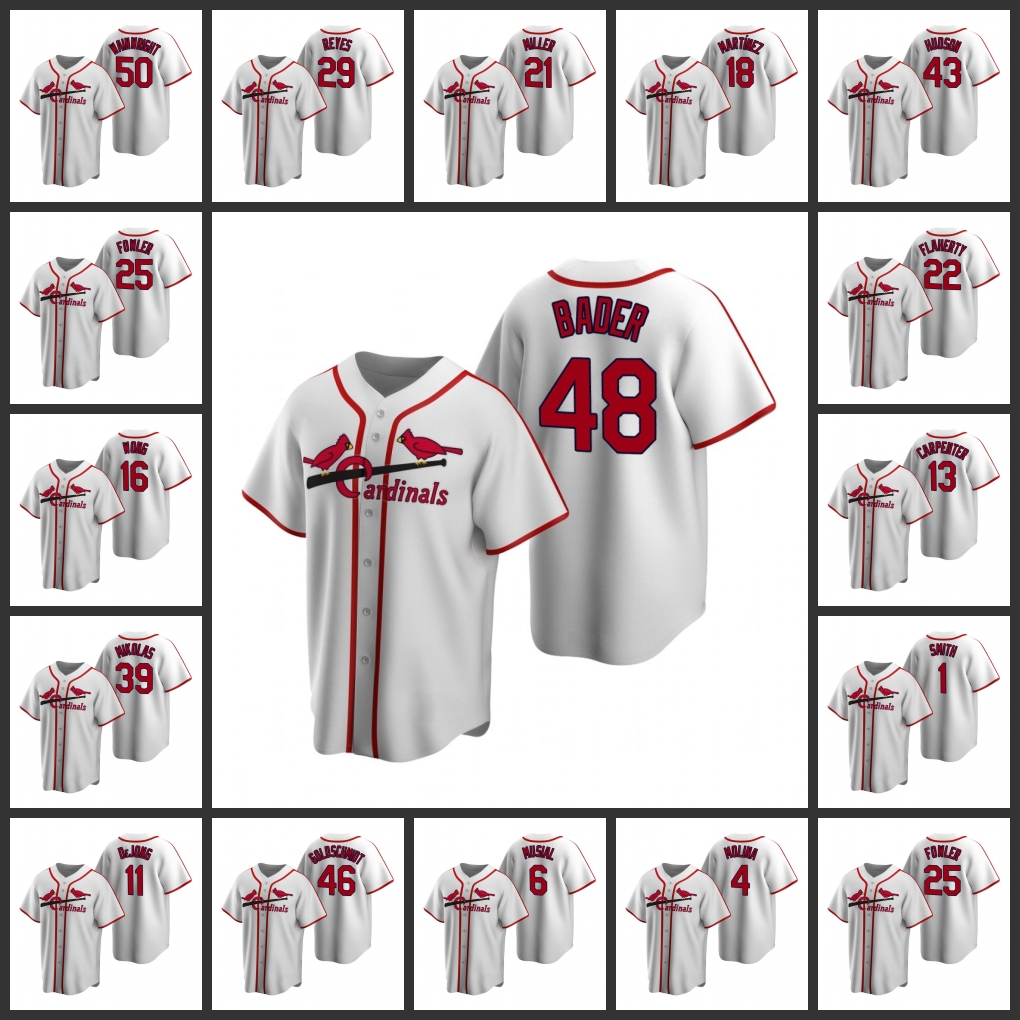 

St. Louis Cardinals Men Dakota Hudson Harrison Bader Kolten Wong Ozzie Smith Cooperstown Collection Home Women Youth Jersey, Black