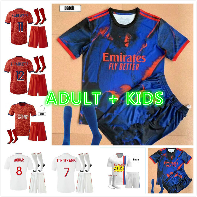 

Adult + Kids kit Maillot de foot LYON 2021 2022 Soccer Jerseys MEMPHIS TOKO EKAMBI Football Shirt 21 22 OL KADEWERE Mens sets boys suits SLI, Black;yellow