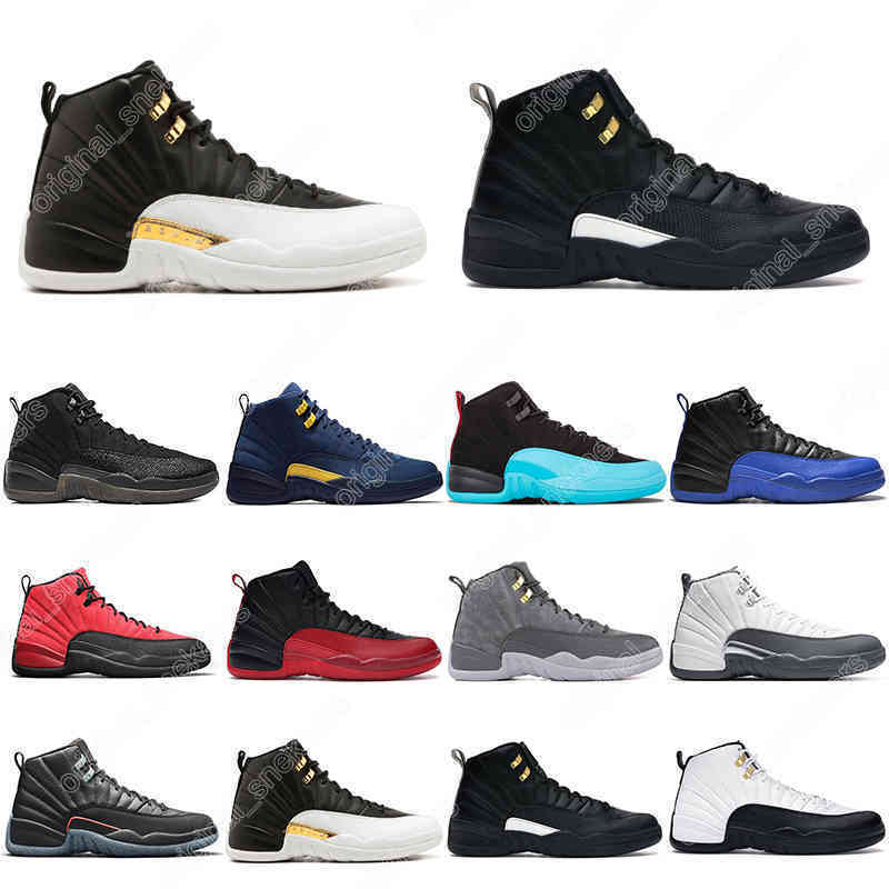 

Fashion men basketball shoes 12 Dark Concord 12s Blue Stone Flu Game University Gold mens trainers outdoor comfortable sports, The master