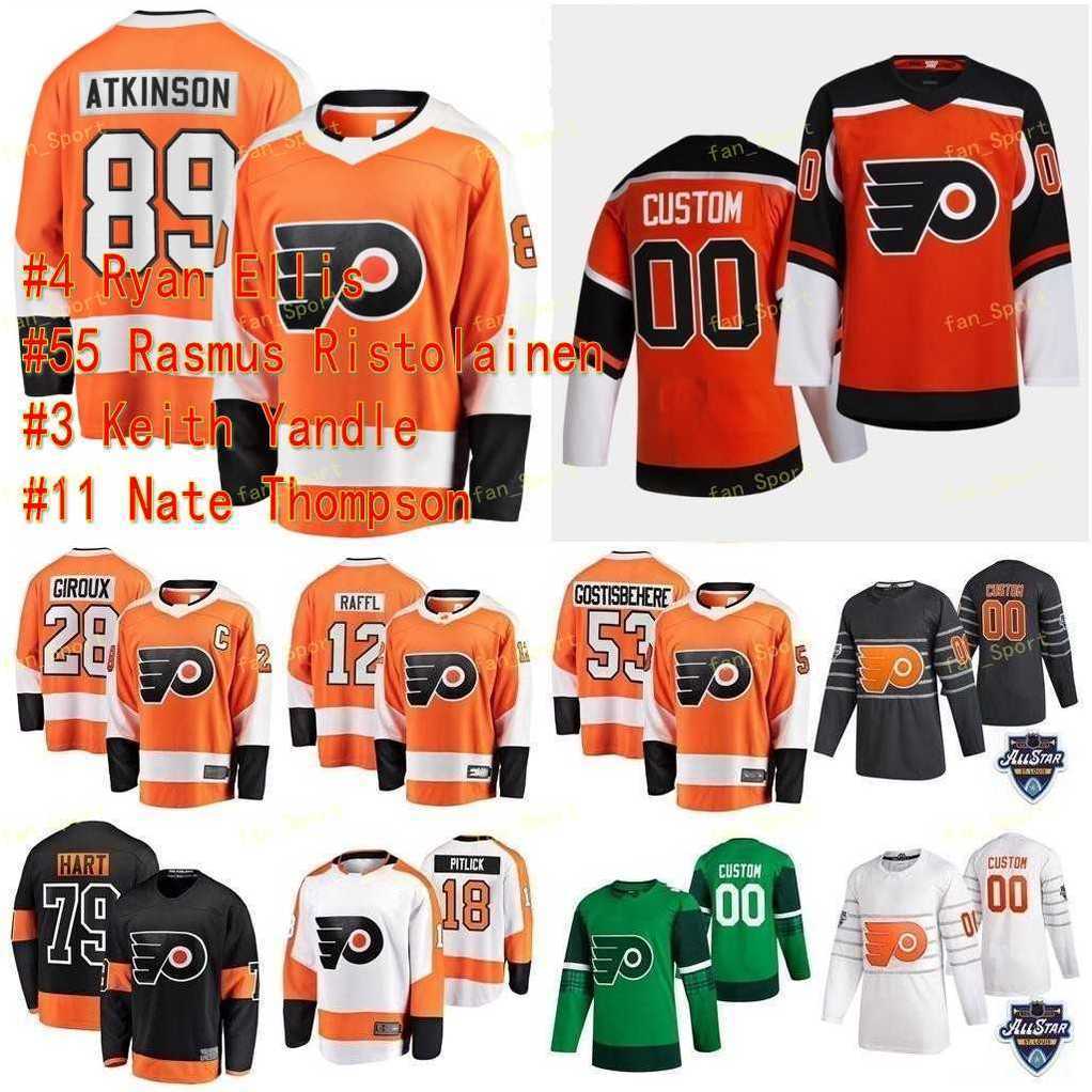 

Custom Philadelphia Flyers 4 Ryan Ellis 89 Cam Atkinson 31 Martin Jones 55 Rasmus Ristolainen 3 Keith Yandle 11 Nate Thompson Men Women Youth