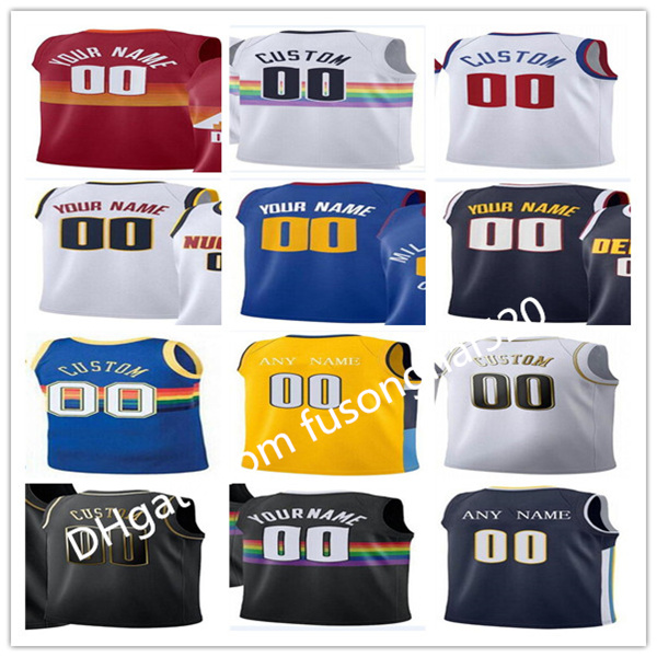 

Printed Monte Morris Vlatko Cancar JaMychal Green RJ Hampton 25 Hartenstein Facundo Campazzo Markus Howard Greg Whittington PJ Dozier Jersey, Black;red