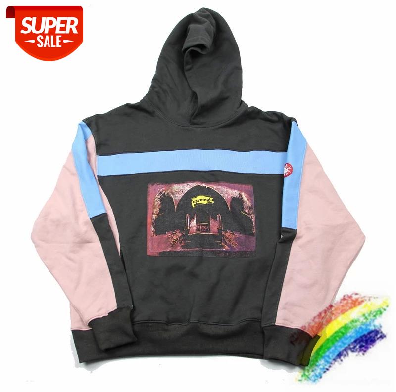 

2020FW CAVEMPT C.E Blue Rib Heavy Hoodie Women Men Women 1:1 High-Quality CAV EMPT Pullover #GI8K, Black