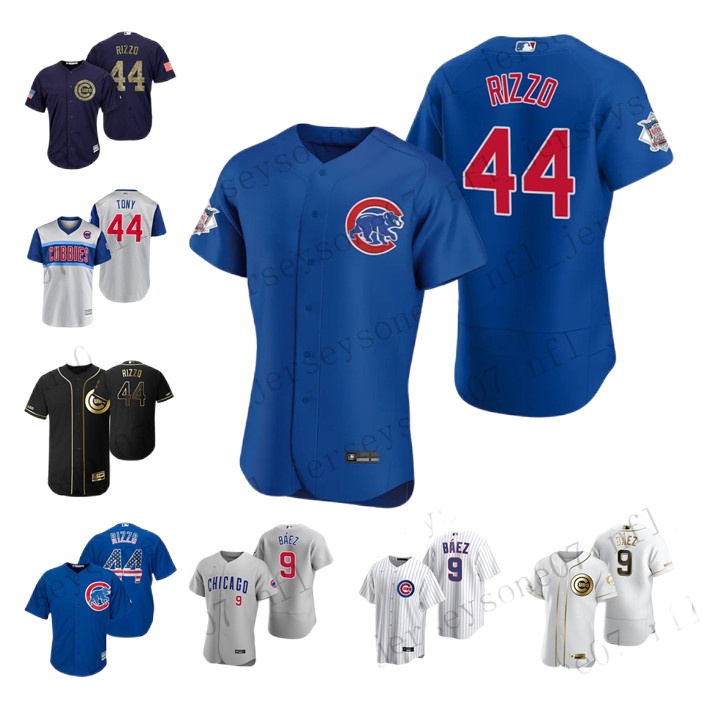 

Custom T-Shirt Mens women youth Chicago Cubs 44 Anthony Rizzo 9 Javier Baezblack red grey blue Authentic Weekend 2020 Home Jersey, Black