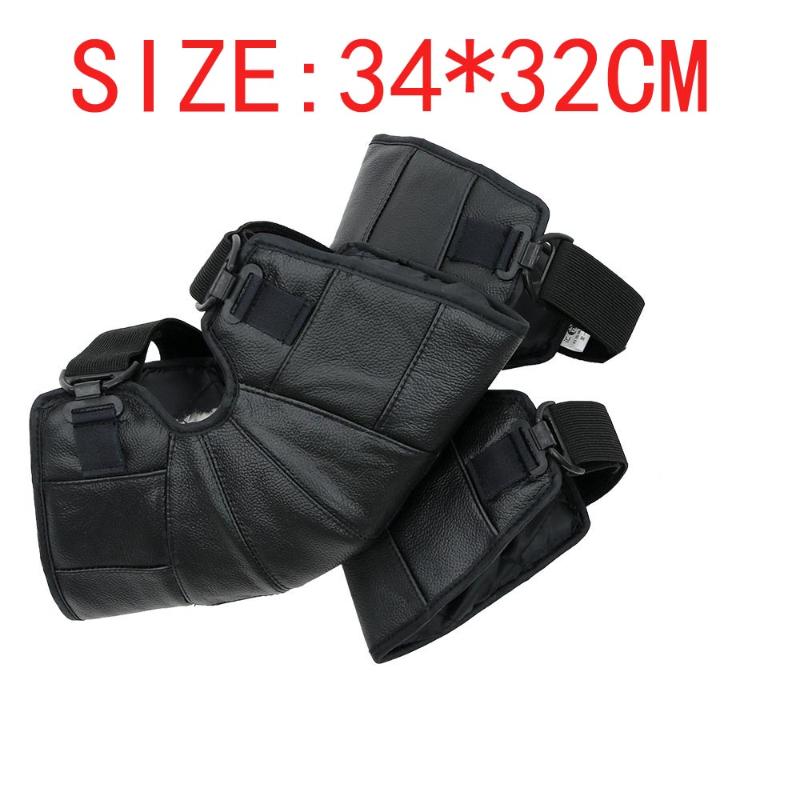 

Motorcycle Armor 2021 Genuine Leather Winter Outdoor Windproof Short Kneepads Keep Warm For Ride Knee