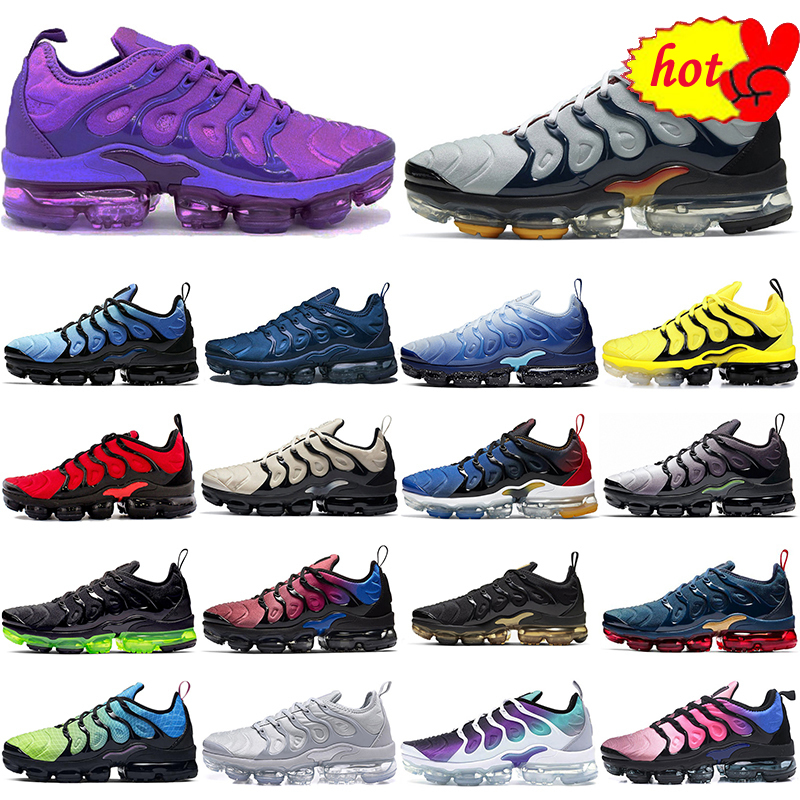 

tn plus running shoes for men women Triple White Red Cherry Fresh Atlanta Hyper Blue Bred Pure Platinum mens trainers sport, Violet blue