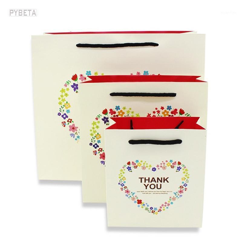 

Gift Wrap 10pcs/lot- Floral Wreath Of Love "Thank You" Bag Hand High-grade Packaging Paper