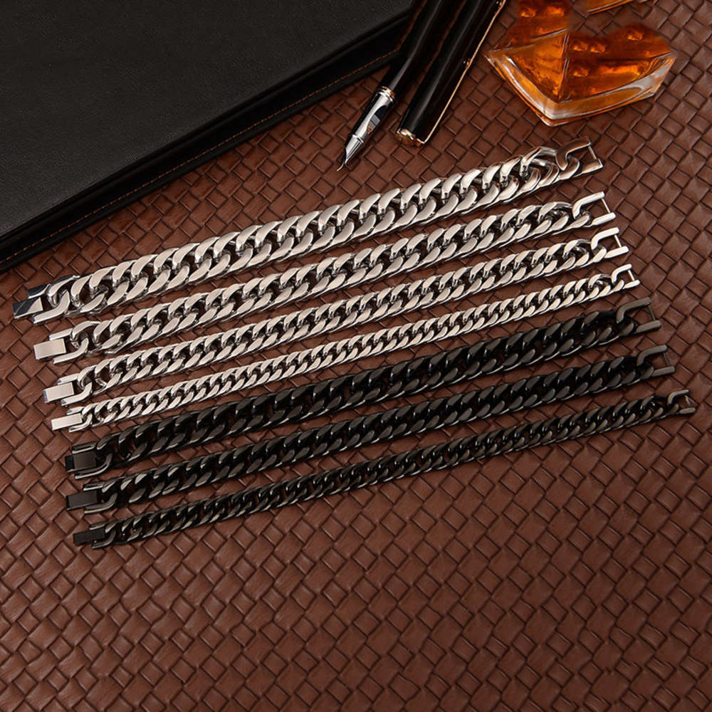 

bracelet Titanium steel jewelry style pure color hand ornament double woven four side grinding men's titanium bracelet, Golden;silver