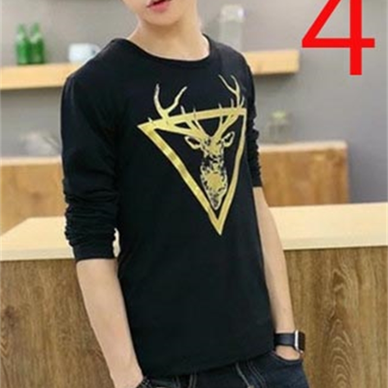 

2021 New Summer Short-sleeved Men's Slim Long Sleeve Trend Casual T-shirt Czr7
