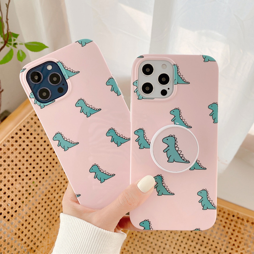 

Cartoon Pink Dinosaur Phone Cases Soft Silicone Cover For iPhone 8 7 Plus 11Pro XSMAX XR 12promax, #1