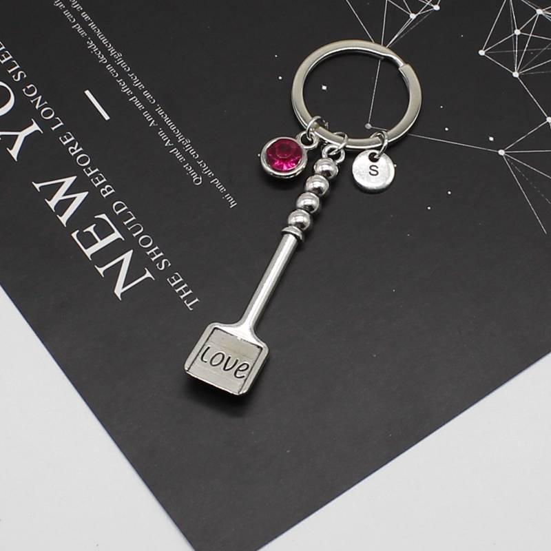 

Keychains 1 Personality Creative Letter Cookware Keychain Love Shovel Keyring Chef Foodie Baker Gift Jewelry