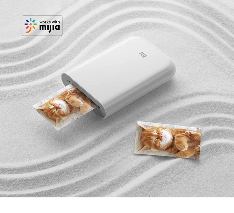 

Xiaomi mijia AR Printer 300dpi Portable Photo Mini Pocket With DIY Share 500mAh picture printer pocket printer work with mijia