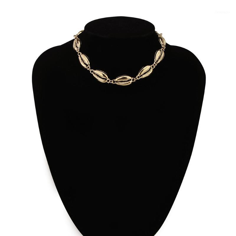 

Boho Gold Shell Clavicle Necklaces&Pendants For Women Beach Jewelry Necklace Chain Choker Necklaces SNE190085 Chains