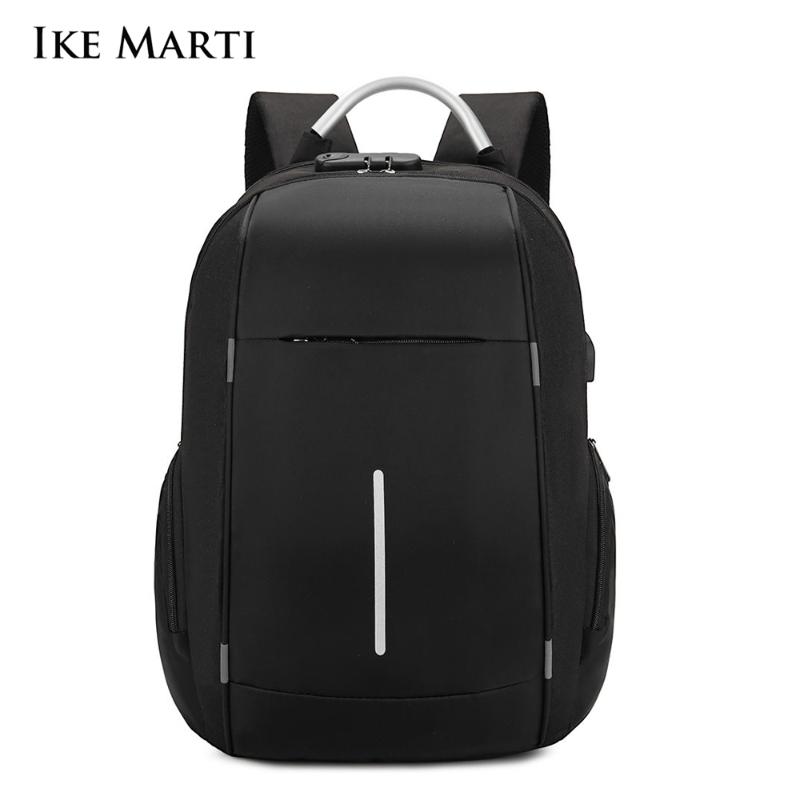 

IKE MARTI Anti-Theft Backpack Men Laptop Bag Mochila 15.6 Inch Waterproof Travel Urban Black 2021 Large Capacity School Backpack