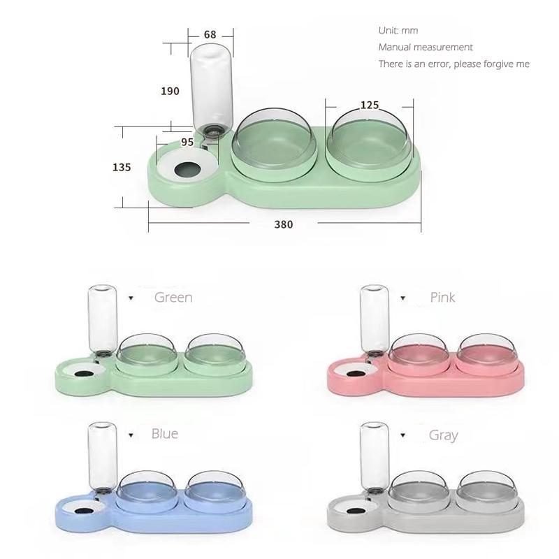 

Cat Bowls & Feeders Pet Water Feeder Dog Accessories Supplies Product For Pets Kitten Food Bowl Storage Double