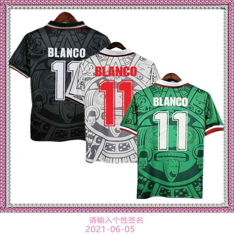 

1998 Mexico Blanco Campos Espinoza Retro Football Soccer Jerseys Home And Away Camisa De Time Camiseta Futbol Shirt, 1998 no name