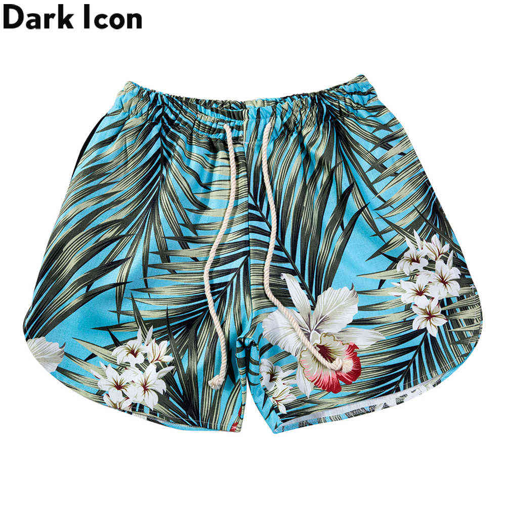 

Floral Beach Shorts Men Elastic Waist Holiday Beach Shorts Hawaiian Men's Shorts 210603, Red
