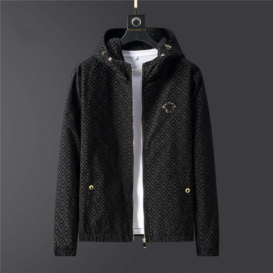 

2021 mens jacket women girl Coat Production Hooded Jackets With Letters Windbreaker Zipper Hoodies For Men Sportwear Tops Clothing M- #07, Black