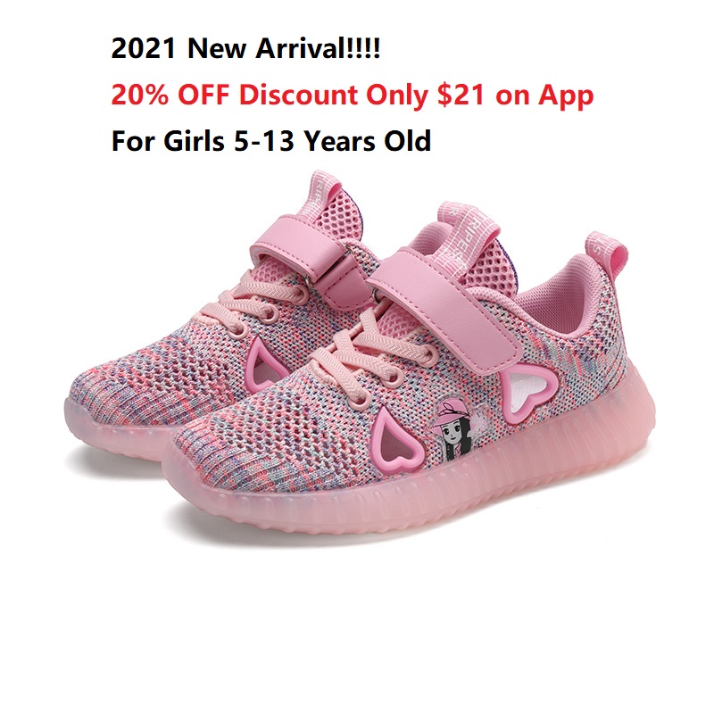 

Kids Shoes Girls Sneakers size 1 to 13 Pink Fitness Cross Training Girl Running Athletic Bowling Sport Sandals, Multi-color