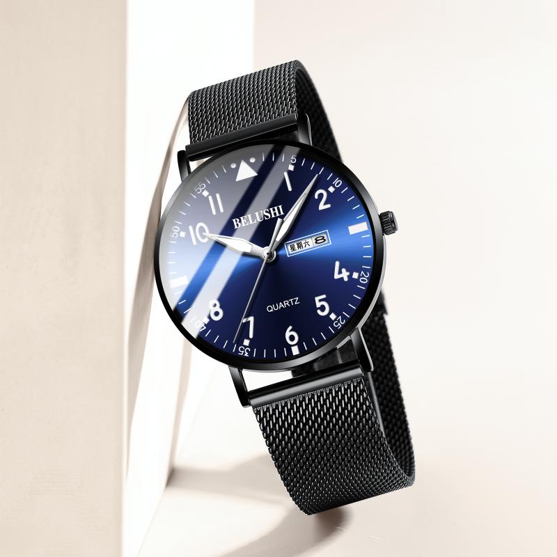 

Wristwatches Fashion Men's Business Leisure Quartz Watch Waterproof Trend Watches For Men 2021 Luminous Needle, Pza